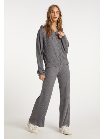 IZIA Damen Kapuzensweatjacke in Anthrazit