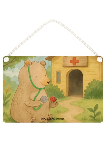 Mr. & Mrs. Panda Schild Bär Arzt Design ohne Spruch in Weiß