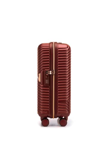 Wittchen Cabin case and cosmetic case with a striped design in Dark red
