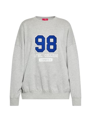 Swirly Damen Sweatshirt in Hellgrau Melange
