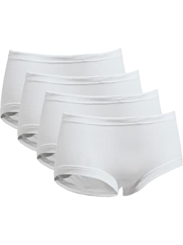 Con-ta Baumwolle, Feinripp Taillenslip 4er-Pack in weiß