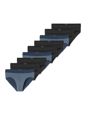Schiesser Rio Slip / Unterhose 95/5 Cotton in Schwarz / blau