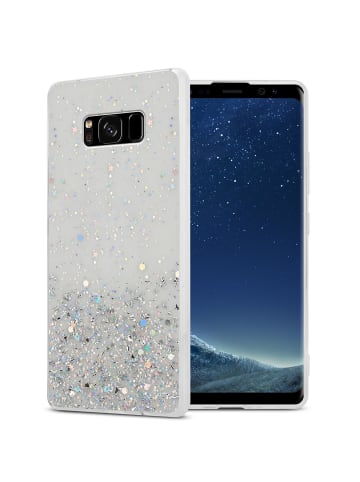 cadorabo Hülle für Samsung Galaxy S8 Glitter in Transparent mit Glitter