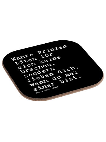 Mr. & Mrs. Panda Untersetzer Tasse Wahre Prinzen töten für... mi... in Schwarz