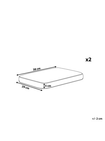Beliani 2er-Set Auflagen FIJI in Weiß