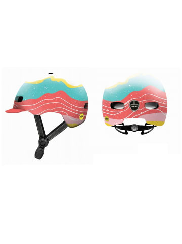 Nutcase Kinder-Fahrradhelm  Little Nutty MIPS Gloss in rot-türkis-weiß