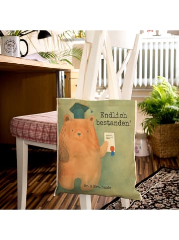 Mr. & Mrs. Panda Tasche Bär Prüfung Design mit Spruch in Weiß