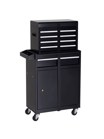 DURHAND Werkzeugschrank-L60x B28 x H104,5 cm-Schwarz