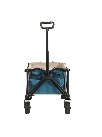 ABRIHOME Klappbarer Gartenwagen in Blau mit All Terrain Rädern und verstellbarem Griff