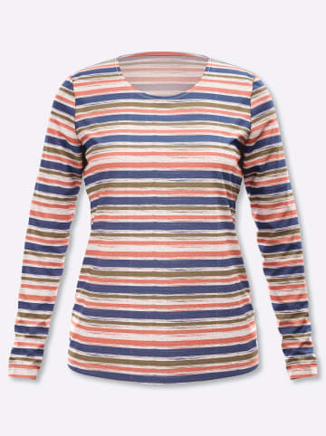 Heine Ringelshirt in rauchblau-rosenholz-geringelt