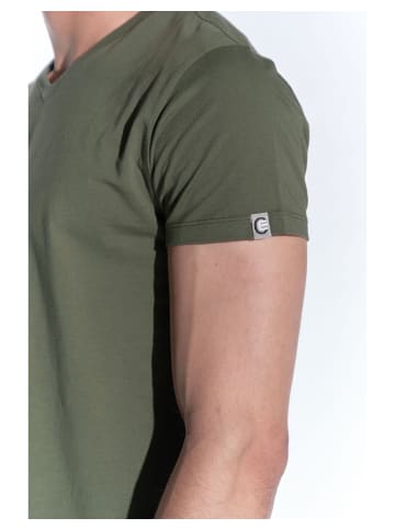 Course Elements V-Ausschnitt-Shirt in khaki