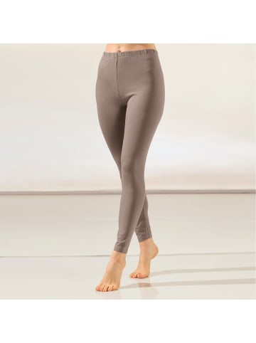 REDBEST Single-Jersey Leggings, lang 2er-Pack in taupe/schwarz