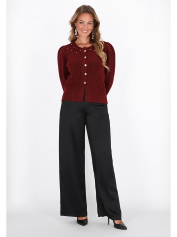 faina Cardigan in wine red