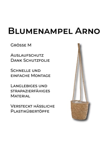 Rivanto 3er-Set: Blumenampel in Natur