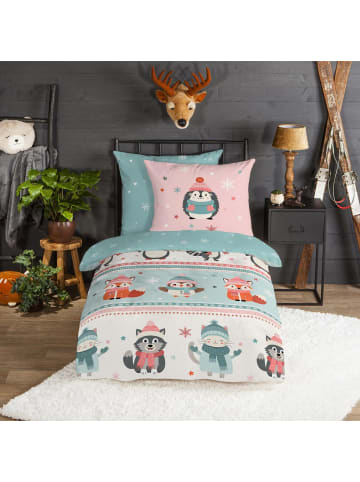 Traumschlaf Bettwäsche Winterliche Tierfreunde in multi