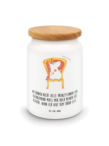 Mr. & Mrs. Panda Frischhaltedosen Einhorn Prinzessin mit Spruch in Weiß
