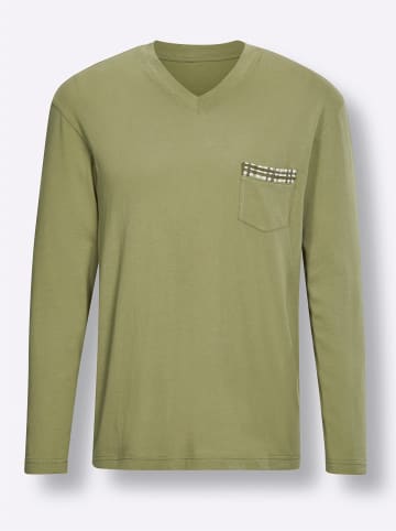 WITT WEIDEN Schlafanzüge in cognac-kariert + schilf-kariert