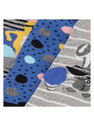 Yuhu Herren Ostersocken Sneaker-Socken Hasen Ostereier 3er Pack in Blau