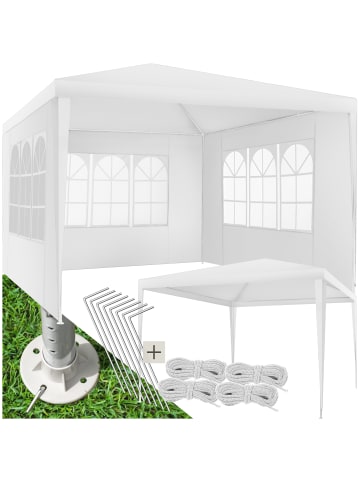tectake Partyzelt Barinas mit 3 Seitenteilen, wasserdicht, 3x3m