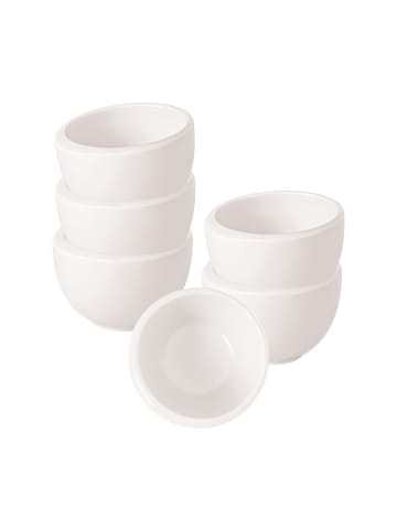 Villeroy & Boch 6er Set Mokka- / Espressotassen NewMoon 100 ml weiß in weiß