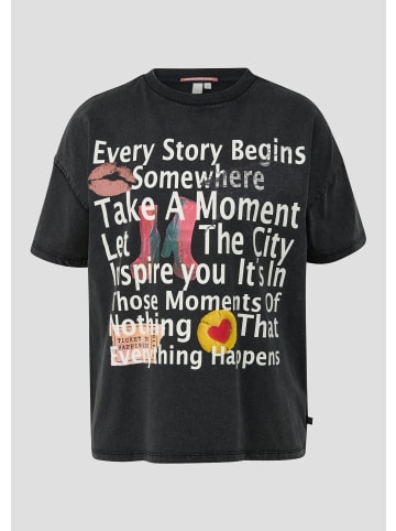 QS T-Shirt in 99D0_schwarz