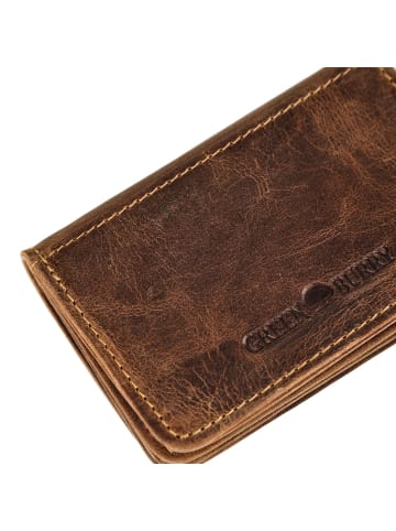 Greenburry Vintage Geldbörse RFID Schutz Leder 10 cm braun