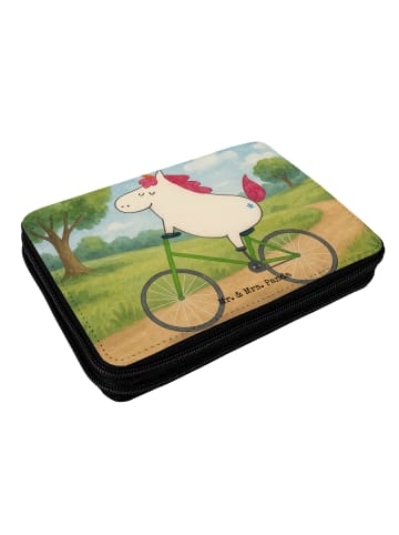 Mr. & Mrs. Panda Mäppchen Einhorn Radfahrer Design ohne Spruch in Weiß