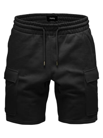 Humy Sweat Bermuda Shorts Casual mit Cargo-Taschen A&S in Schwarz