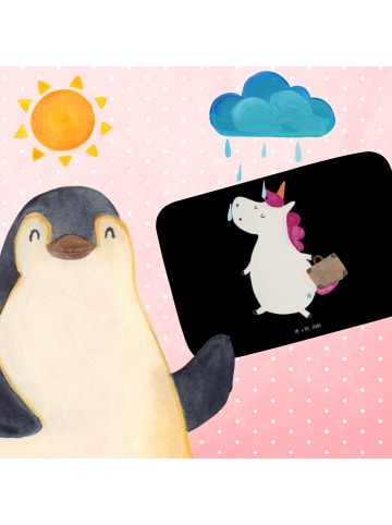 Mr. & Mrs. Panda Badteppich Einhorn Koffer ohne Spruch in Schwarz