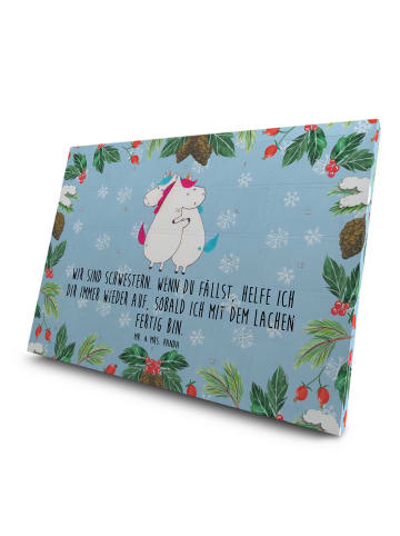 Mr. & Mrs. Panda Tee Adventskalender Einhörner Umarmen mit Spruch in Eisblau