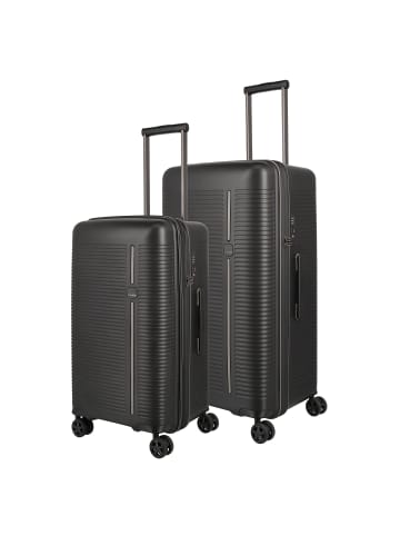 travelite Roomer 4 Rollen Kofferset 2-teilig in schwarz