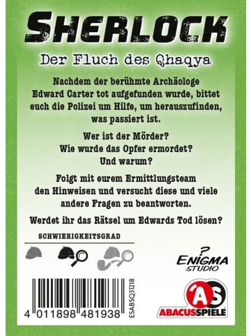 Abacusspiele Sherlock Der Fluch des Qhaqya in Mehrfarbig ab 8 Jahre