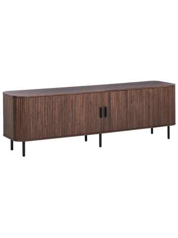 Beliani TV-Möbel BRADLEY in Braun/Schwarz - (W) 180 x (H) 58 x (L) 45 cm