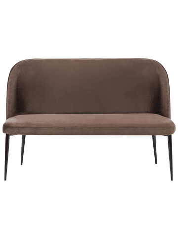Beliani 2-Sitzer Sofa OSBY in Braun/Schwarz - (W) 130 x (H) 85 x (L) 60 cm