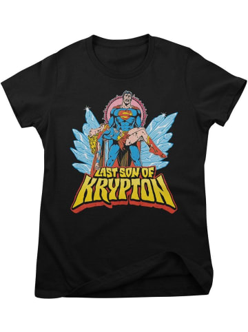 Superman Shirt "Last Son Of Krypton Girly Tee" in Schwarz