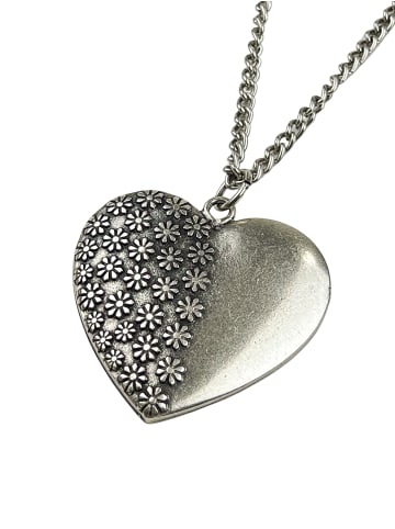 collezione alessandro Lange Kette " Heart " in altsilbern