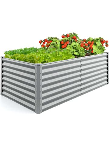 COSTWAY Hochbeet Metall in Grau