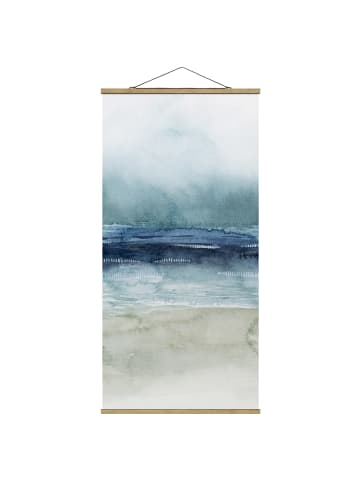 WALLART Stoffbild mit Posterleisten - Mariner Nebel I in Blau