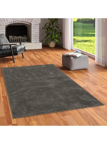 Pergamon Hochflor-Teppich Melia in anthrazit
