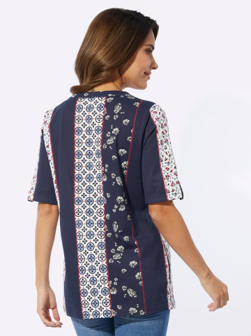 Sieh an! Kurzarmshirt in marine-erdbeere-bedruckt