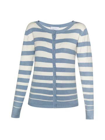 usha BLUE LABEL Damen Strickjacke in Denimblau Wollweiss
