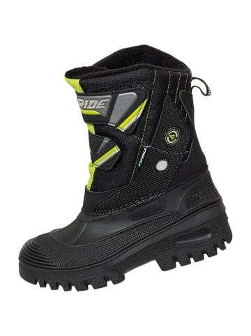 Spirale Kinder-Winterstiefel Frodo gefüttert in schwarz/grün in schwarz/grün