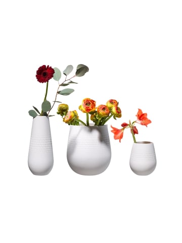 Villeroy & Boch 3-tlg. Vasen-Set Manufacture Collier in in weiß