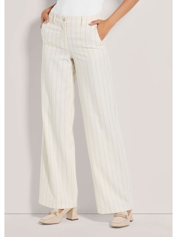 MADELEINE Weite Nadelstreifen-Hose in perlweiß / grau