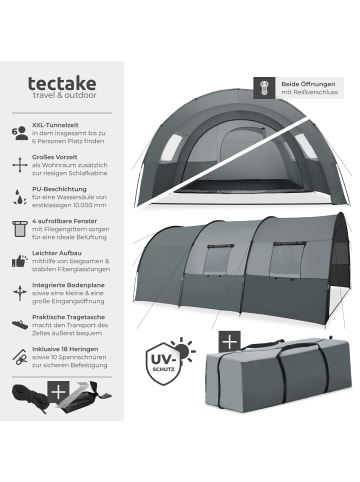 tectake Campingzelt Roskilde für 6 Personen