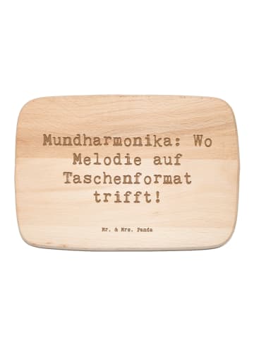 Mr. & Mrs. Panda Holzbrett Spruch Mundharmonika Freude mit Spruch in Transparent