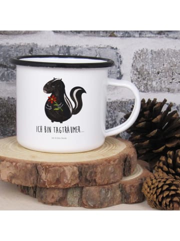 Mr. & Mrs. Panda Kaffeebecher Stinktier Blume mit Spruch in Weiß
