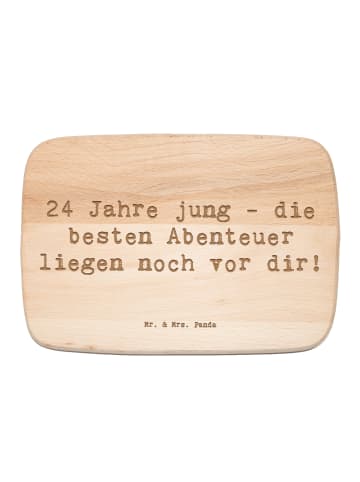 Mr. & Mrs. Panda Schneidebrett Spruch 24. Geburtstag mit Spruch in Transparent