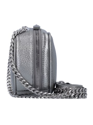 Lacoste Origin Croc Umhängetasche Leder 16 cm gunmetal