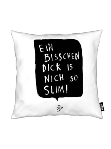 Juniqe Kissen "Slim" in Schwarz & Weiß